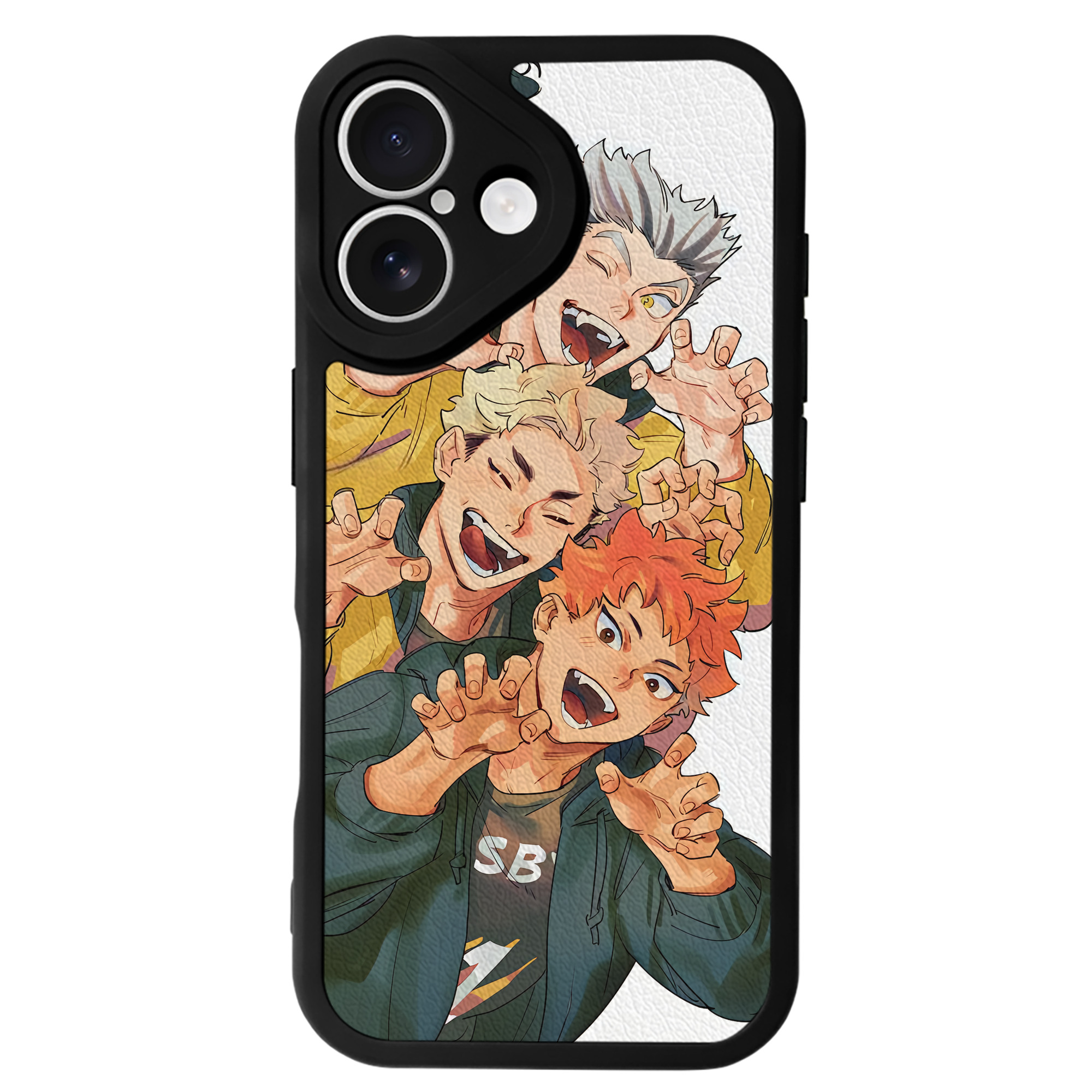 （画像用） ハイキュー!! Haikyu!! 【iPhone 16シリーズ対応】シリコンスマホケース（レザー調） 材質：シリコン